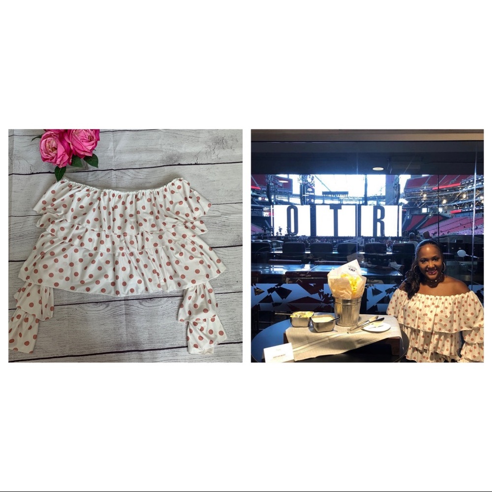 ASOS Off The Shoulder Ruffle Top - Picture 2 of 4